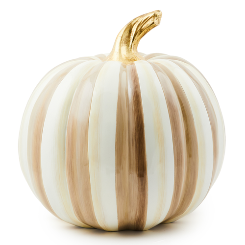 MacKenzie-Childs mocha stripe medium pumpkin