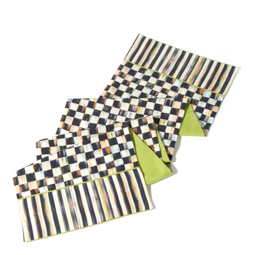 MacKenzie-Childs courtly check & stripe table runner