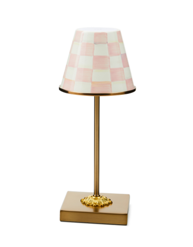MacKenzie-Childs rosy check led rechargeable cafe table lamp core UNITS