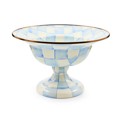 MacKenzie-Childs sky check large compote