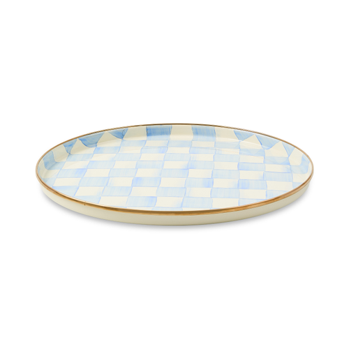 MacKenzie-Childs sky check round tray