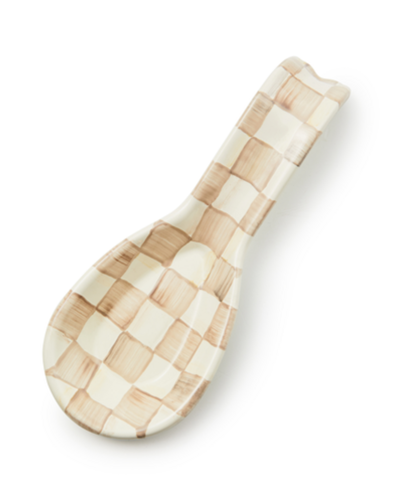 MacKenzie-Childs mocha check spoon rest