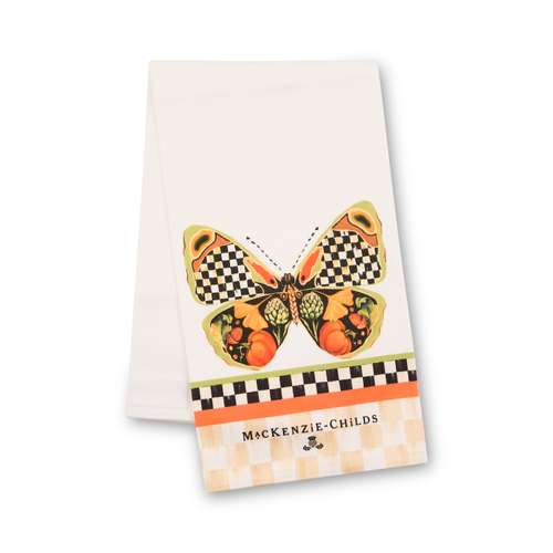 MacKenzie-Childs harvest moth printed dish towel