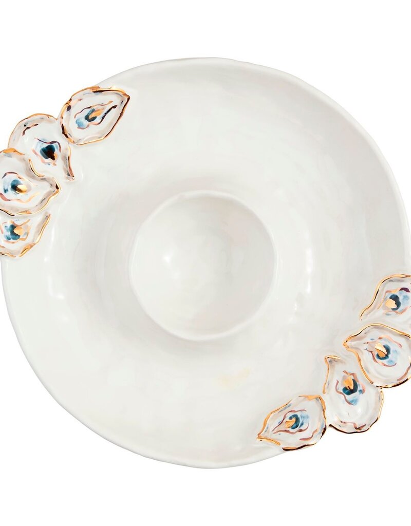 MUD PIE OYSTER CHIP & DIP SERVER