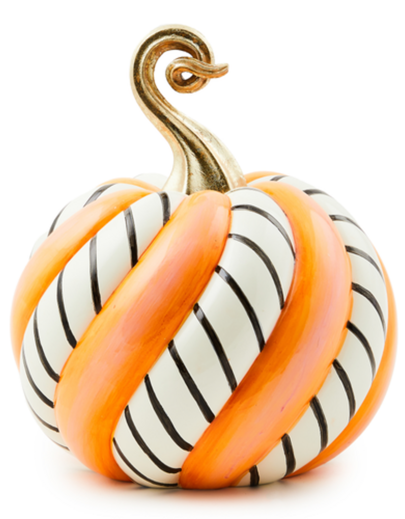 MacKenzie-Childs trick or treat candy swirl medium pumpkin