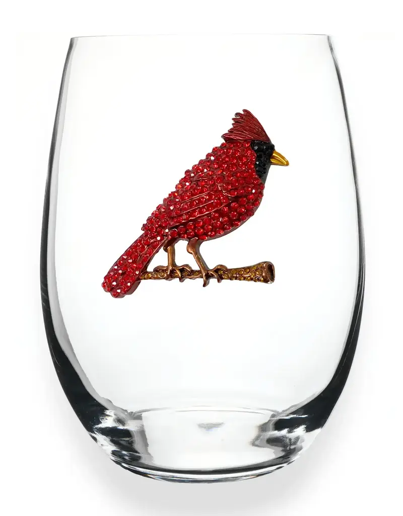 THE QUEENS JEWELS CARDINAL JEWELED STEMLESS WINE GLASS