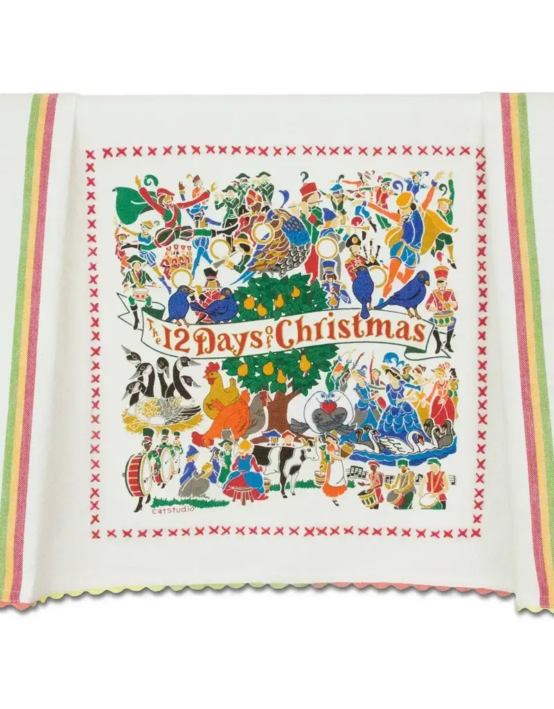CATSTUDIO 12 DAYS OF CHRISTMAS DISH TOWEL