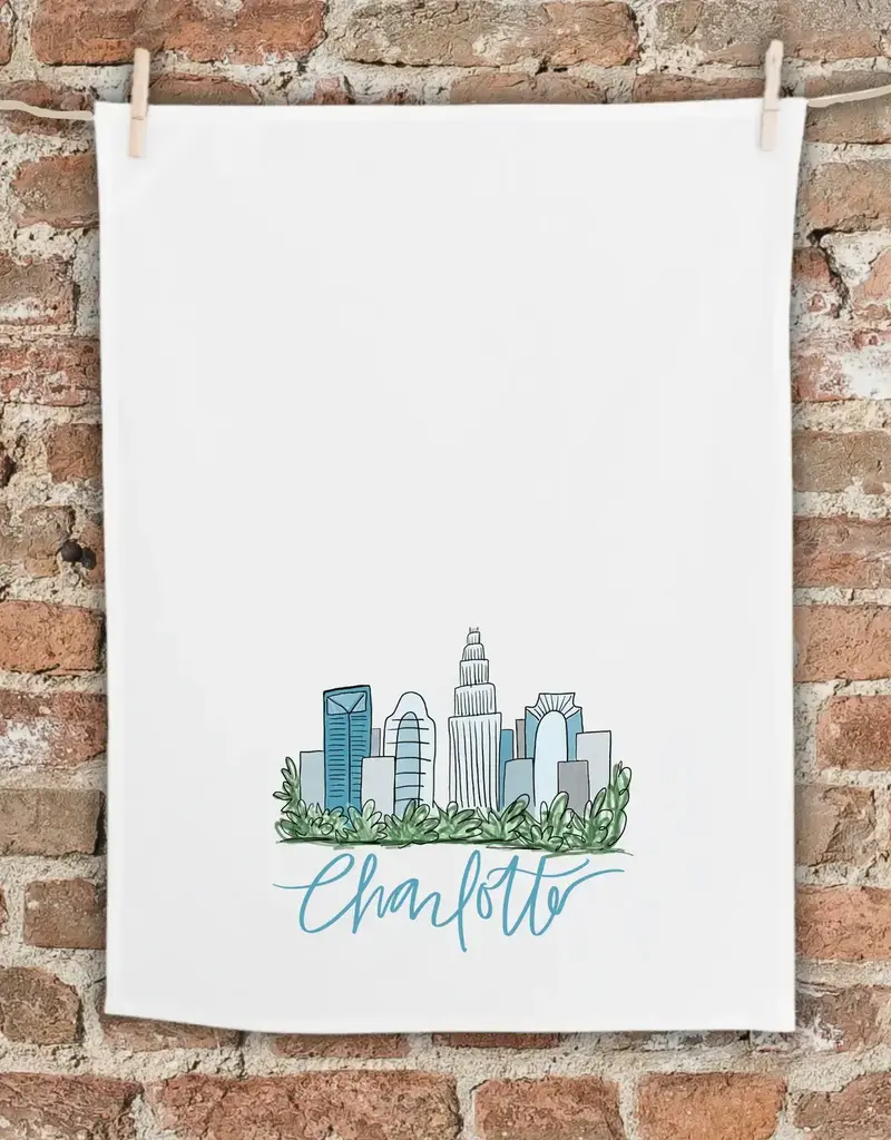 ANNA WHITMAN CO CHARLOTTE CITYSCAPE TEA TOWEL