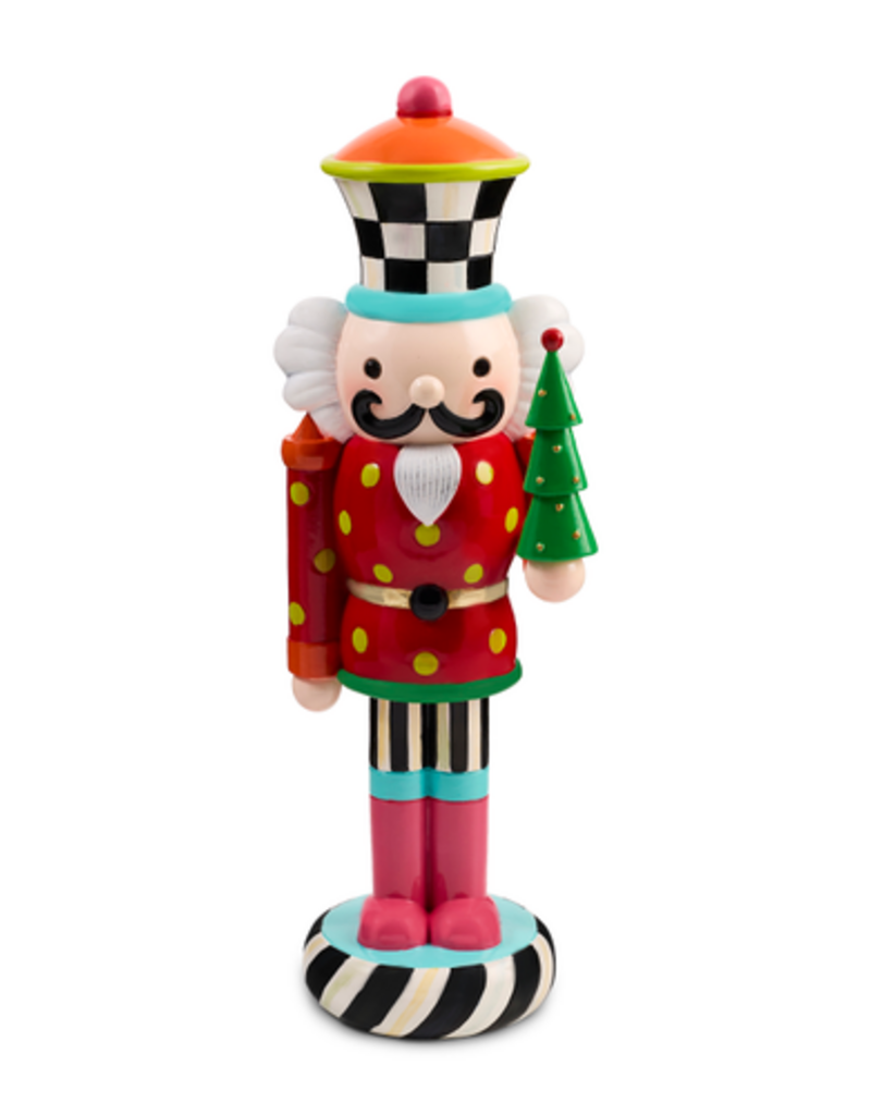 MacKenzie-Childs confetti christmas resin nutcracker