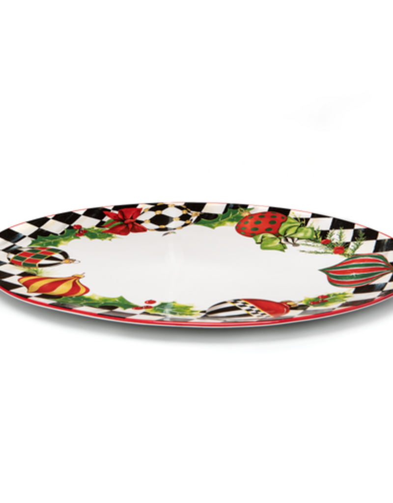 MacKenzie-Childs deck the halls serving platter