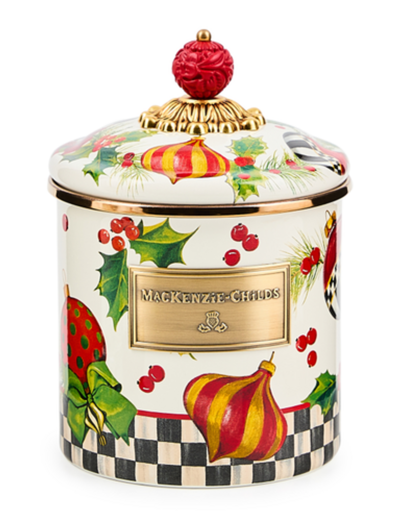 MacKenzie-Childs deck the halls small canister