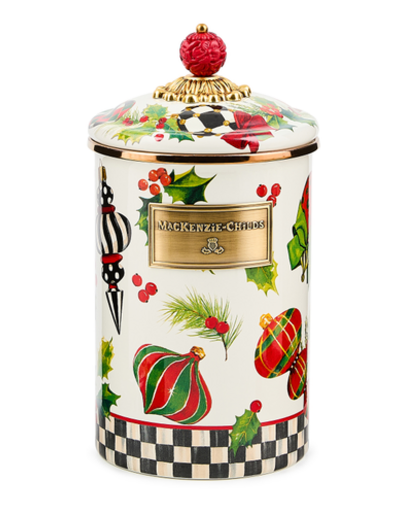 MacKenzie-Childs deck the halls large canister