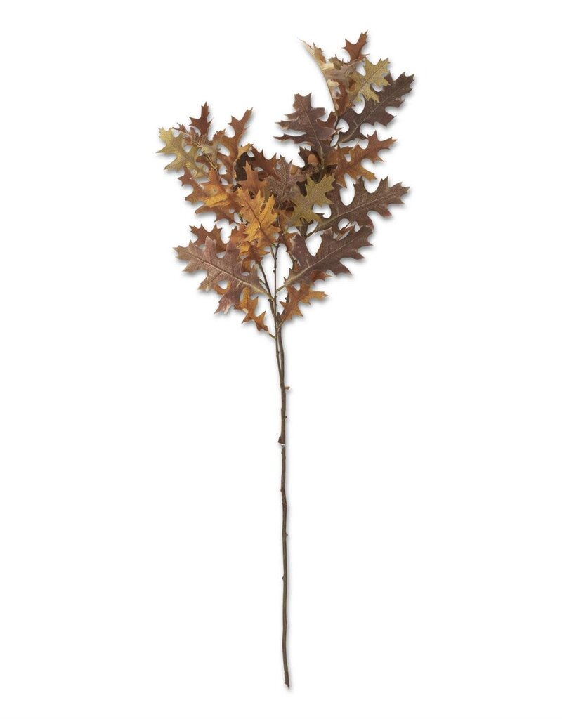 37 Inch Dark & Light Brown Oak Leaf Spray