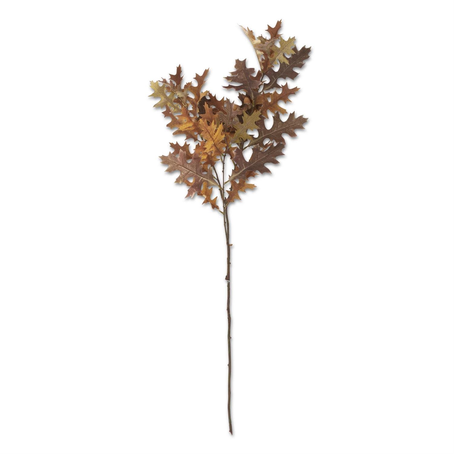 37 Inch Dark & Light Brown Oak Leaf Spray