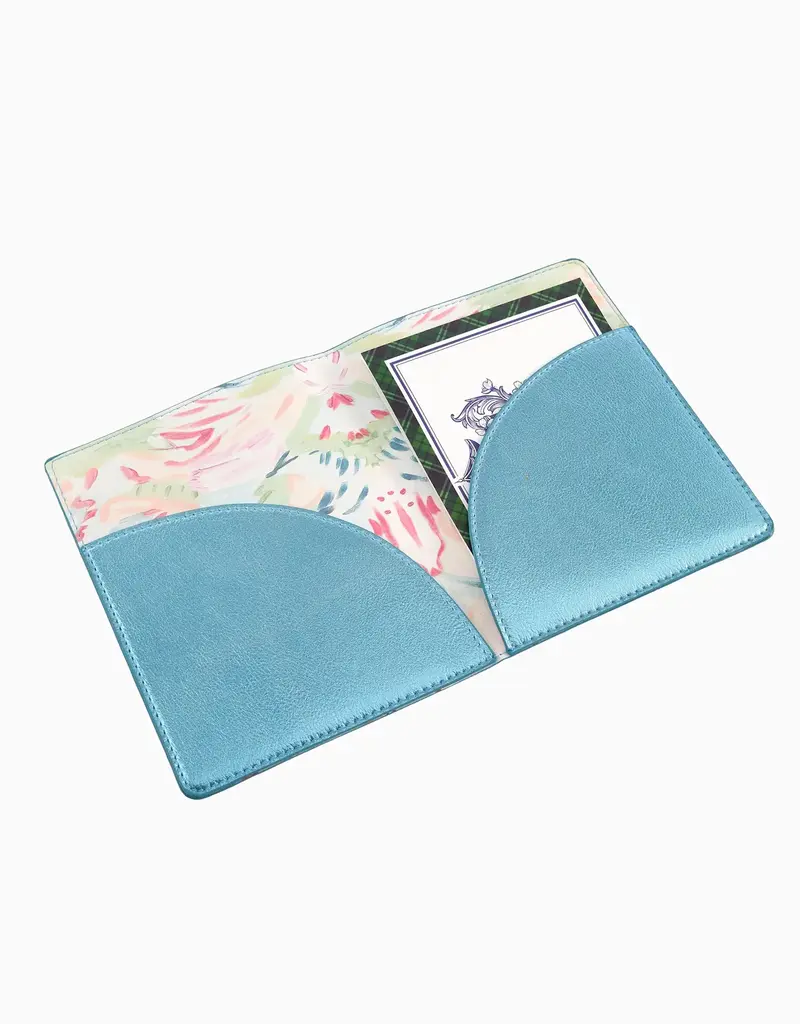 OH MY MAHJONG METALLIC LIGHT BLUE MAHJONG CARD FOLIO