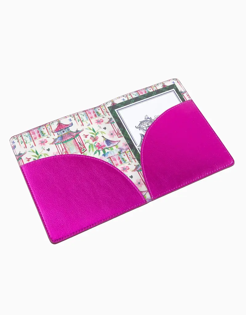 OH MY MAHJONG METALLIC HOT PINK MAHJONG CARD FOLIO