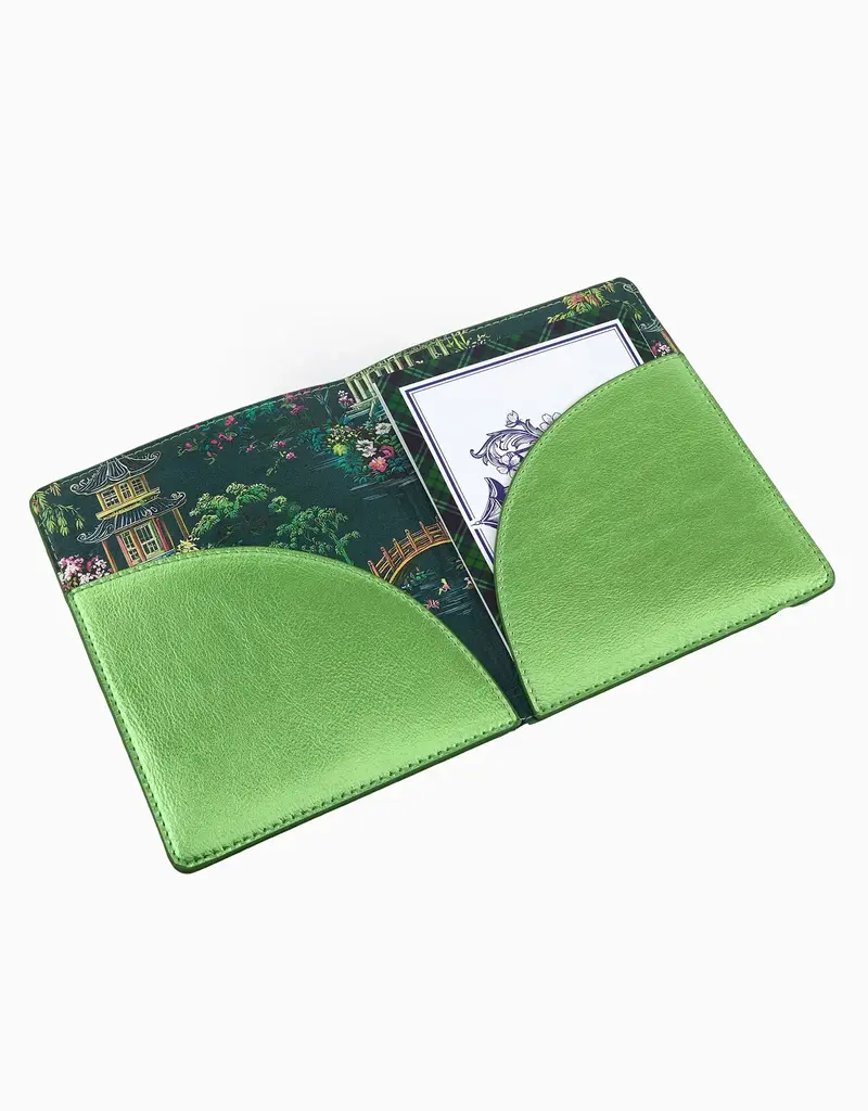 OH MY MAHJONG METALLIC GREEN MAHJONG CARD FOLIO