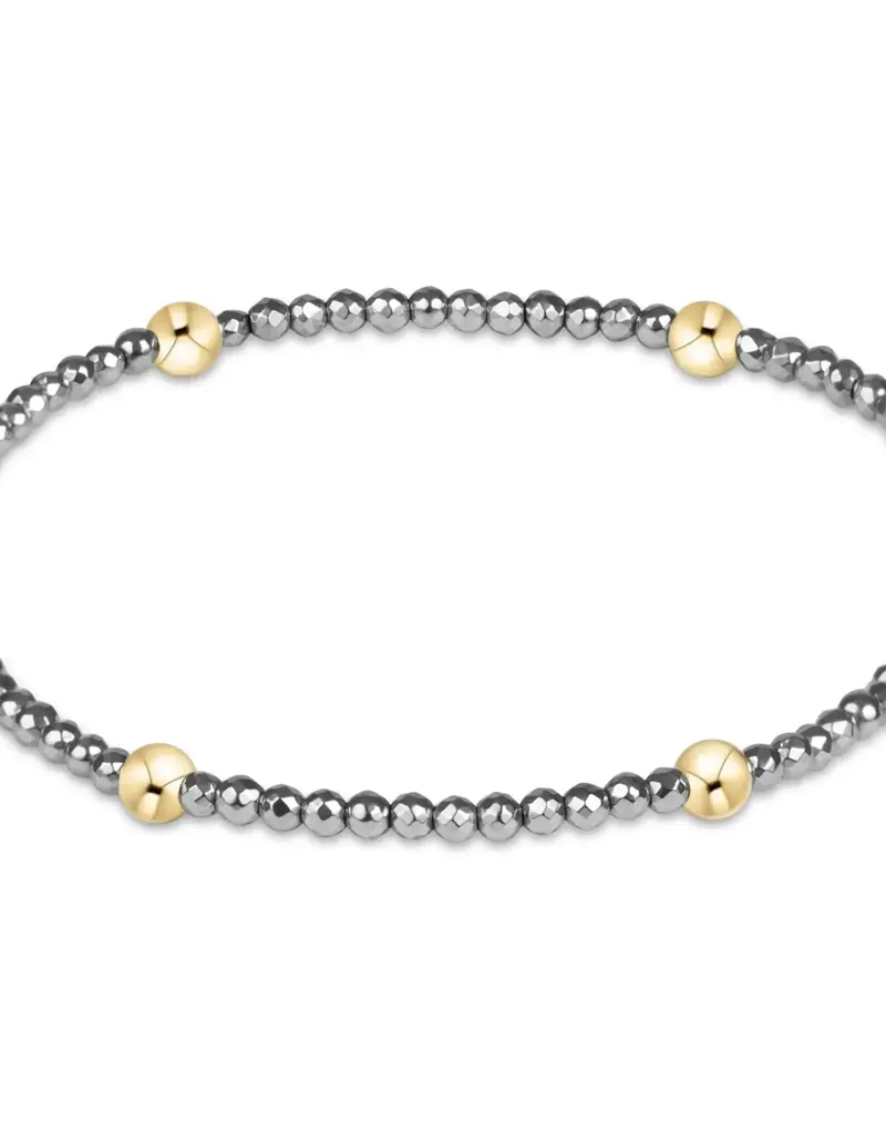 ENEWTON presence silver faceted hematite 2mm bracelet