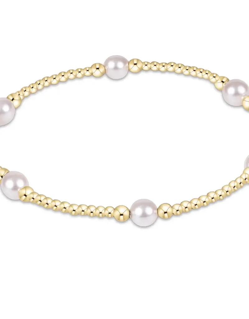 ENEWTON purpose pearl 5mm gold bracelet
