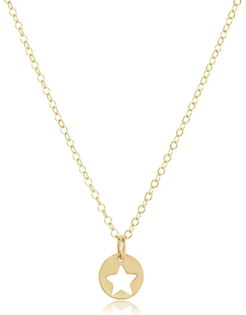 ENEWTON 16" NECKLACE GOLD STAR SMALL GOLD DISC