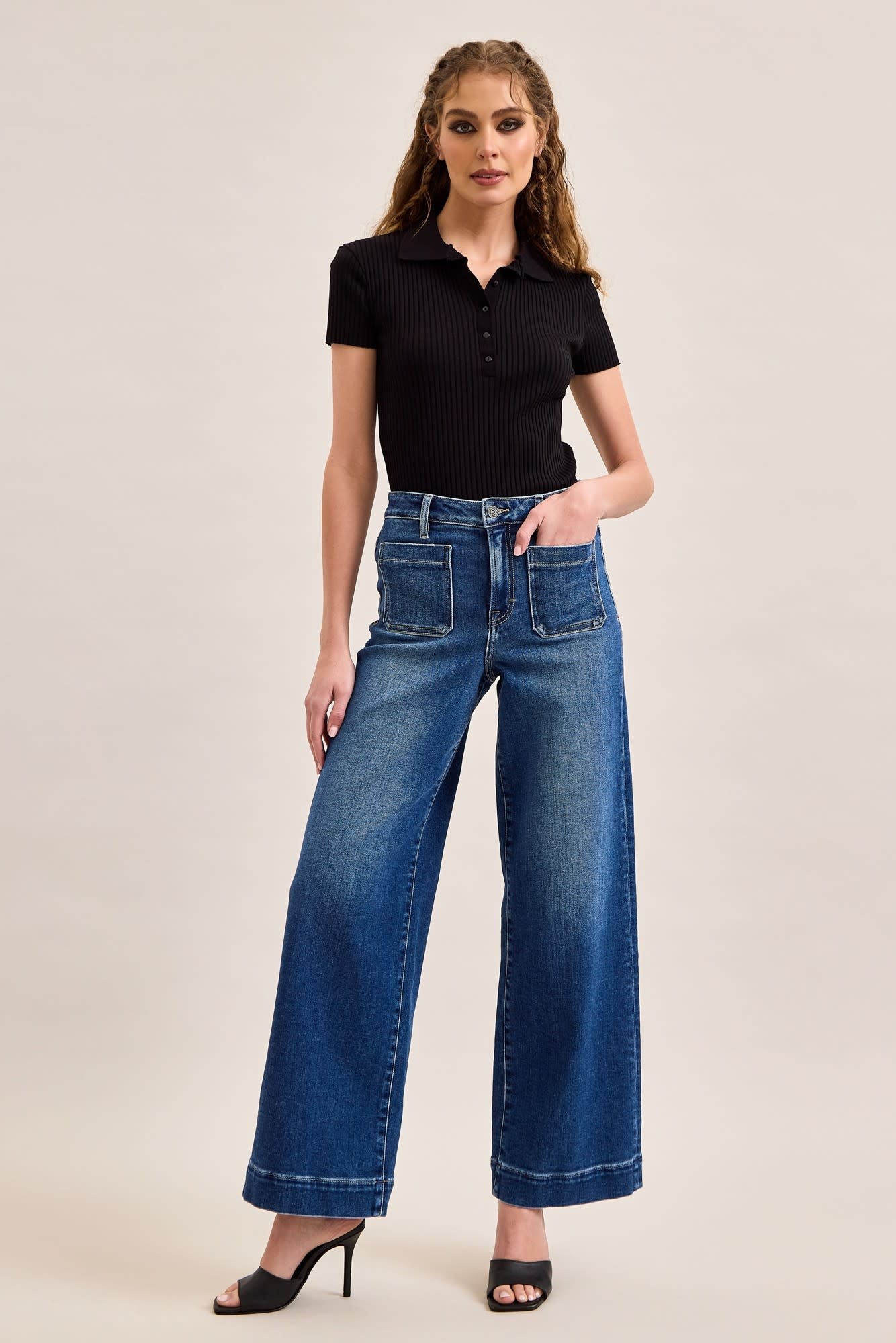 HIDDEN JEANS NORI HIGH RISE WIDE LEG