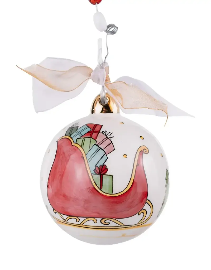 GLORY HAUS SANTA SLEIGH ORNAMENT