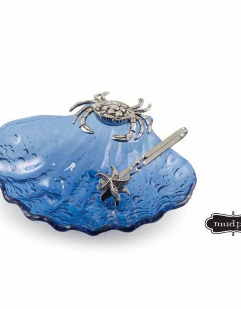 MUD PIE BLUE CRAB BOWL W/TONGS