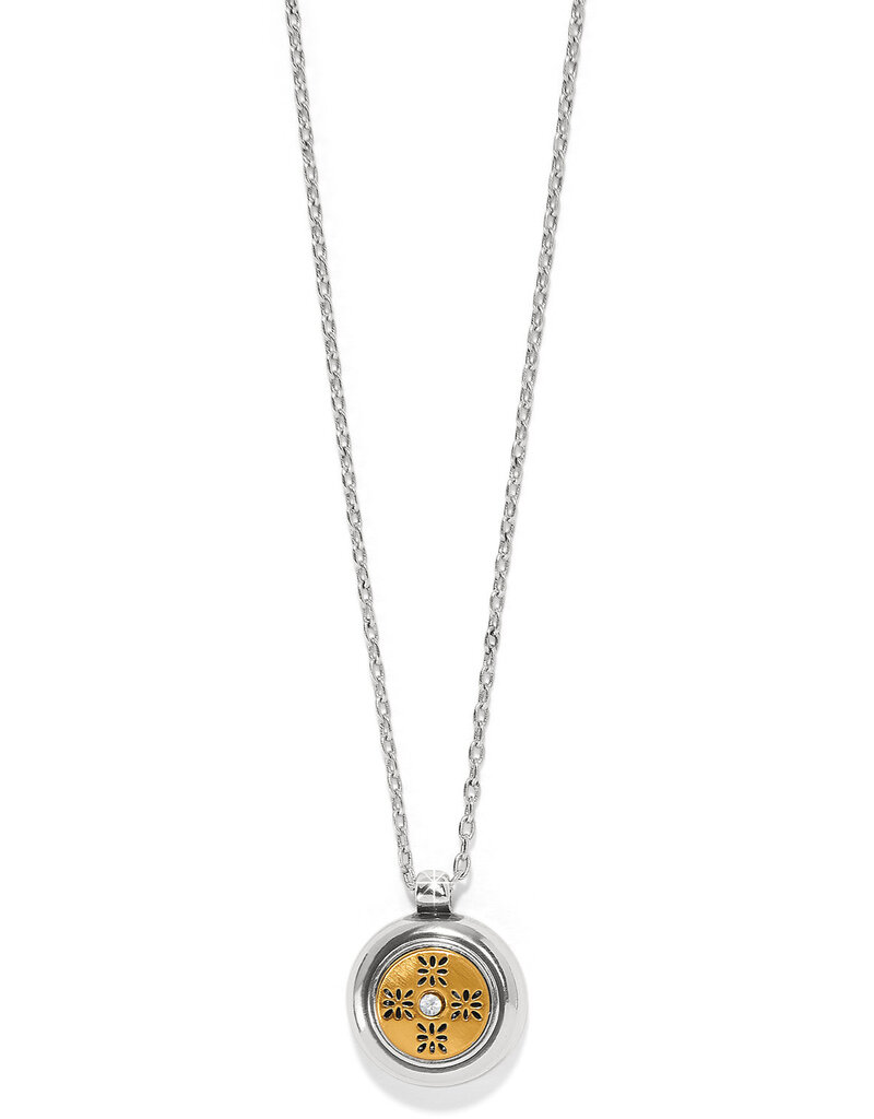 BRIGHTON MOSAIC ROUND TWO TONE MINI NECKLACE