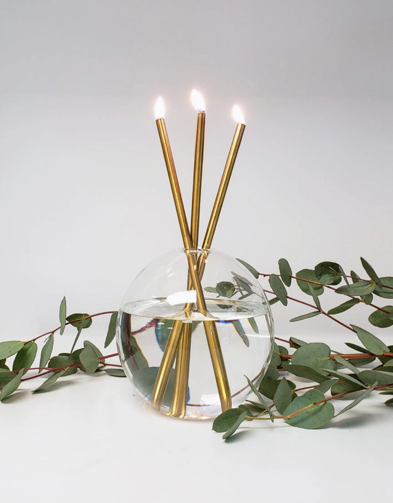 EVERLASTING CANDLE CO NEVA VASE CLEAR CANDLE HOLDER