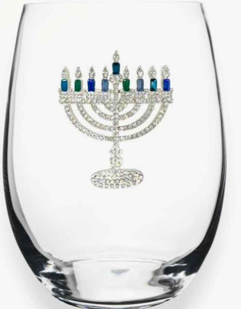 THE QUEENS JEWELS MENORAH STEMLESS WINE GLASS