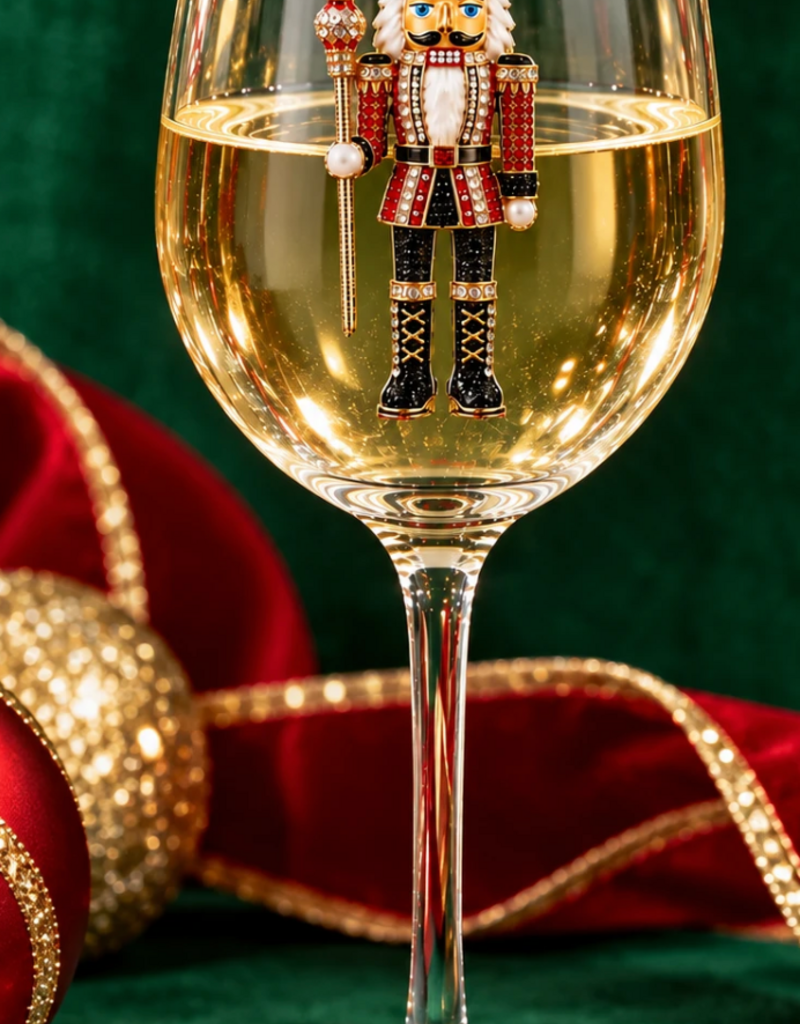 THE QUEENS JEWELS NUTCRACKER STEMMED WINE GLASS