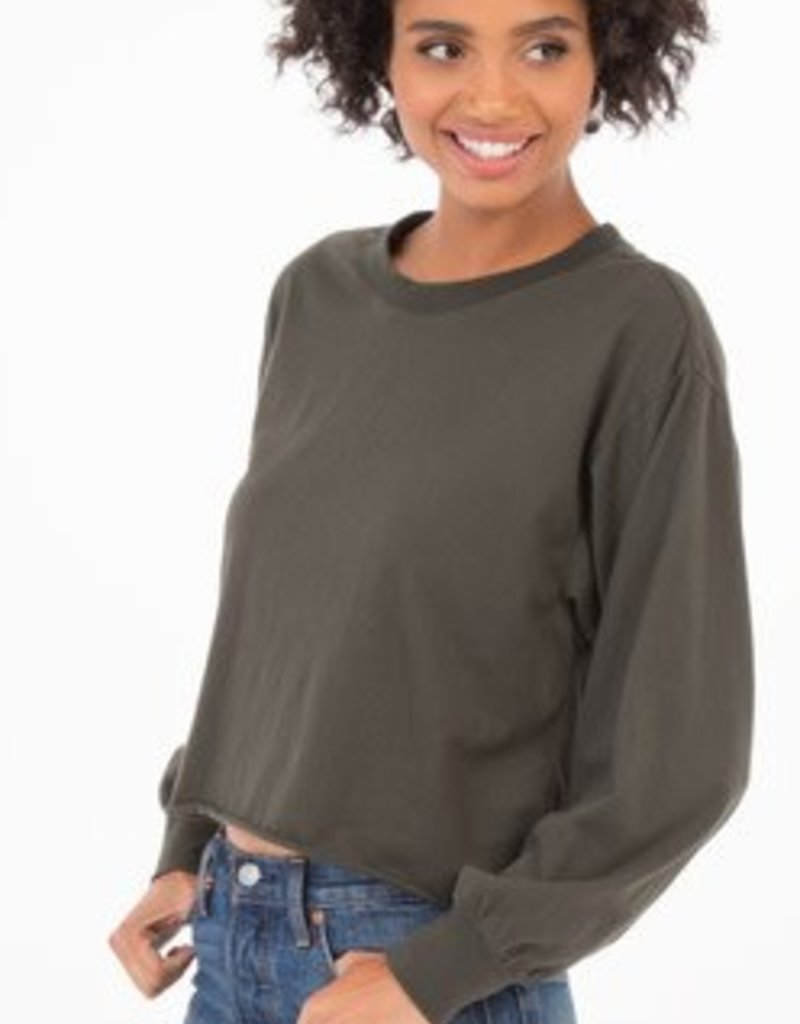 Z SUPPLY L/S CROPPED TEE