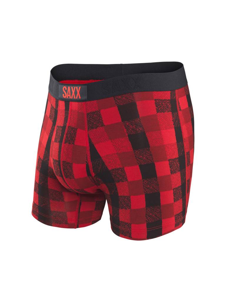 SAXX VIBE BOXER BRIEF- RED LUMBERJACK PLAID SAXX VIBE BOXER BRIEF- RED LUMBERJACK PLAID