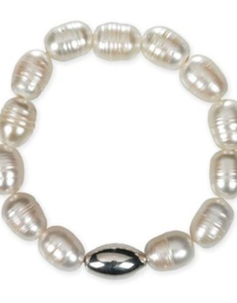 SIMON SEBBAG STRETCH FACETED NUDE CRYSTAL BRACELET