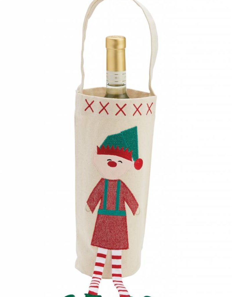 MUD PIE HOLIDAY DANGLE LEG WINE BAG