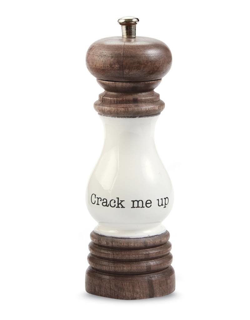 MUD PIE WOOD & ENAMEL PEPPER MILL