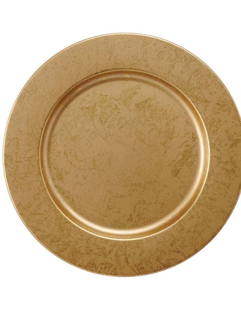 MUD PIE GOLD METALLIC CHARGER PLATE