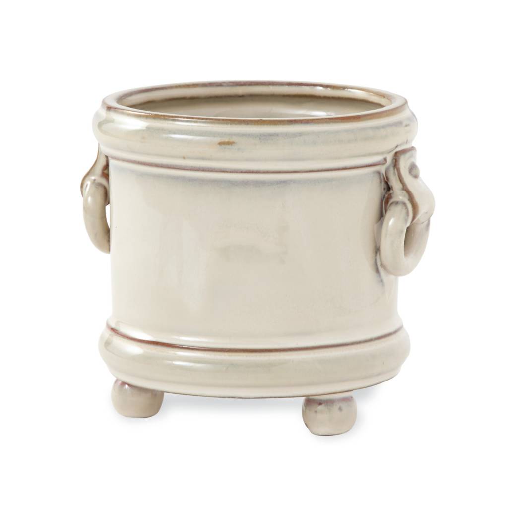 MUD PIE GLAZED TERRACOTTA FOOTED POT MUD PIE GLAZED TERRACOTTA FOOTED POT
