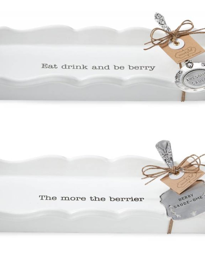 MUD PIE CRANBERRY DISH SET