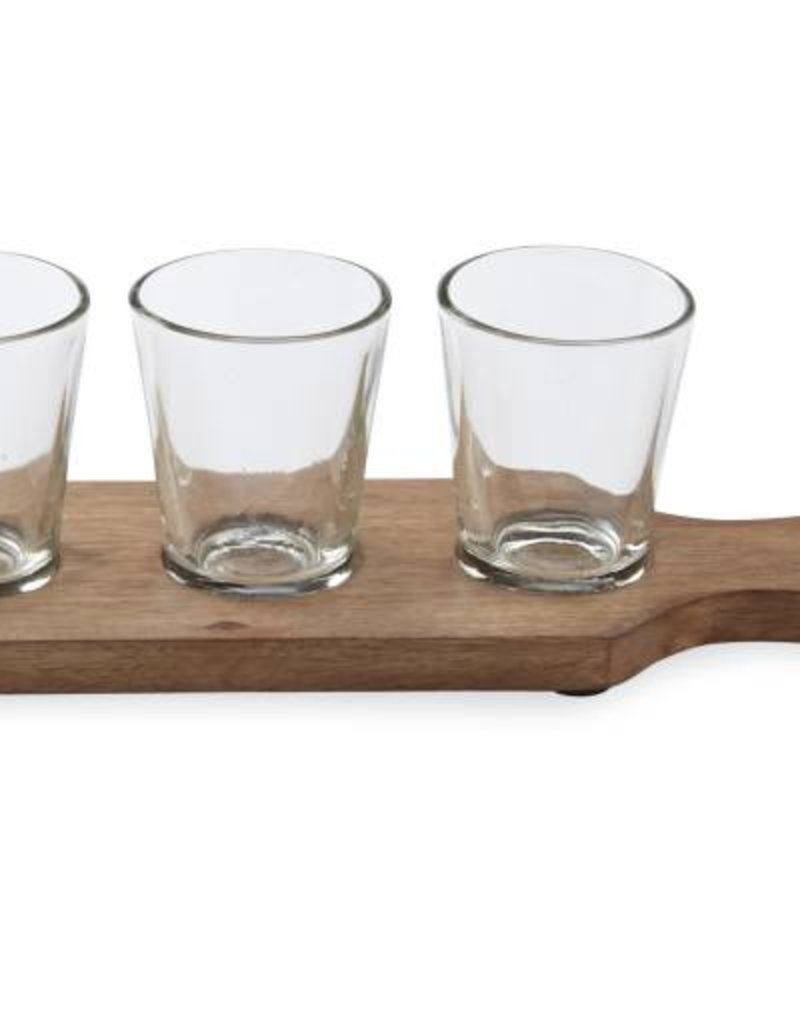 MUD PIE SHOT GLASS PADDLE BOARD SET