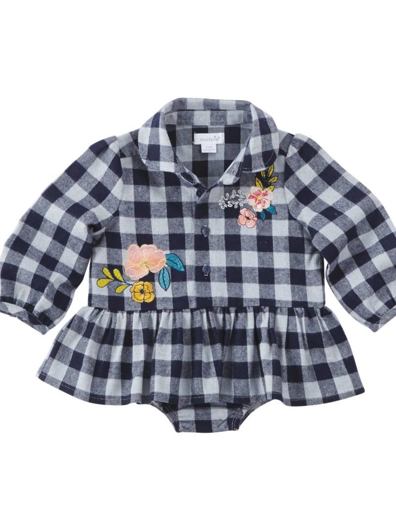 MUD PIE CHECK FLORAL CRAWLER