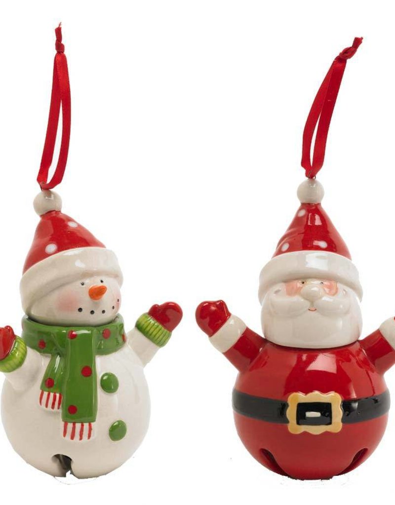 CERAMIC CHARACTER BELL ORNAMENT