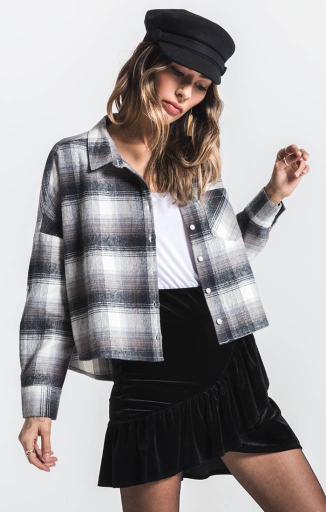 WHITE CROW DENVER PLAID SHIRT JACKET WHITE CROW DENVER PLAID SHIRT JACKET