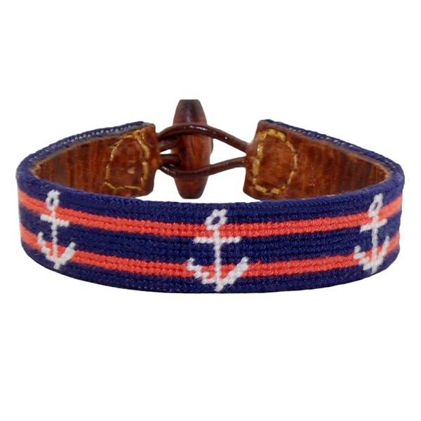 SMATHERS & BRANSON STRIPED ANCHOR BRACELET SMATHERS & BRANSON STRIPED ANCHOR BRACELET