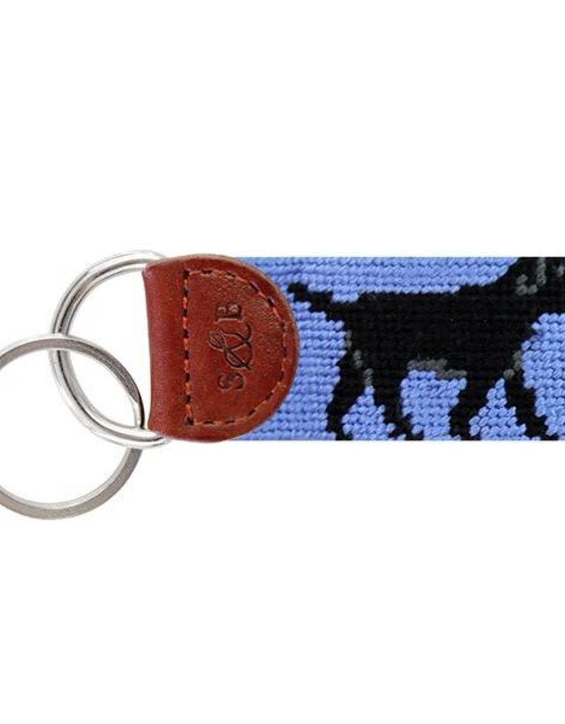 SMATHERS & BRANSON BLACK LAB NEEDLEPOINT KEY FOB