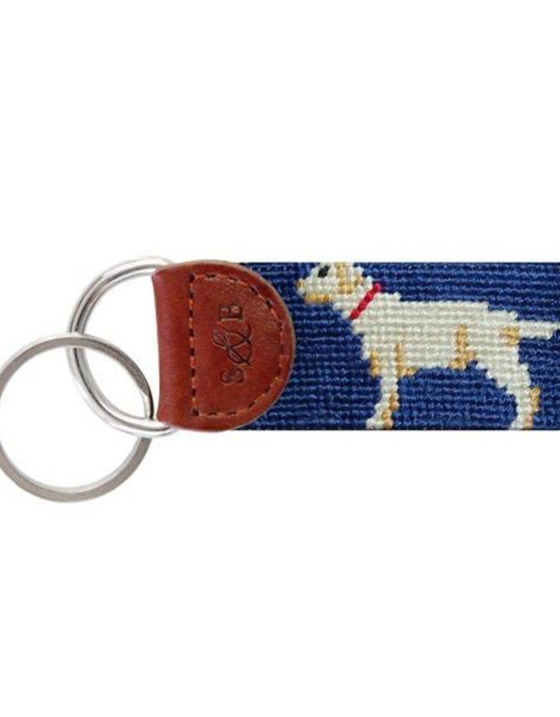SMATHERS & BRANSON YELLOW LAB NEEDLEPOINT KEY FOB
