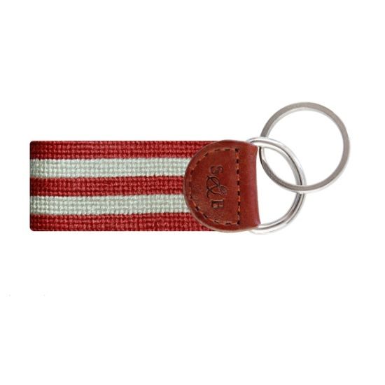 SMATHERS & BRANSON STARS & STRIPES NEEDLEPOINT KEY FOB