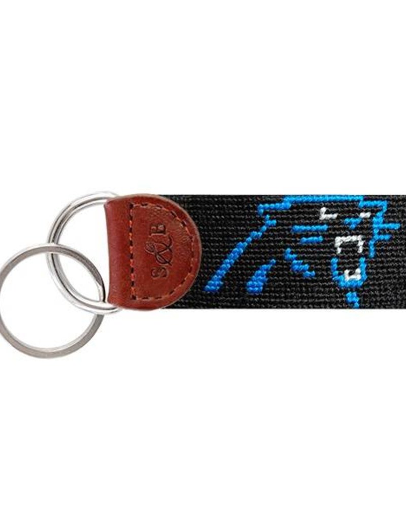 SMATHERS & BRANSON PANTHERS NEEDLEPOINT KEY FOB