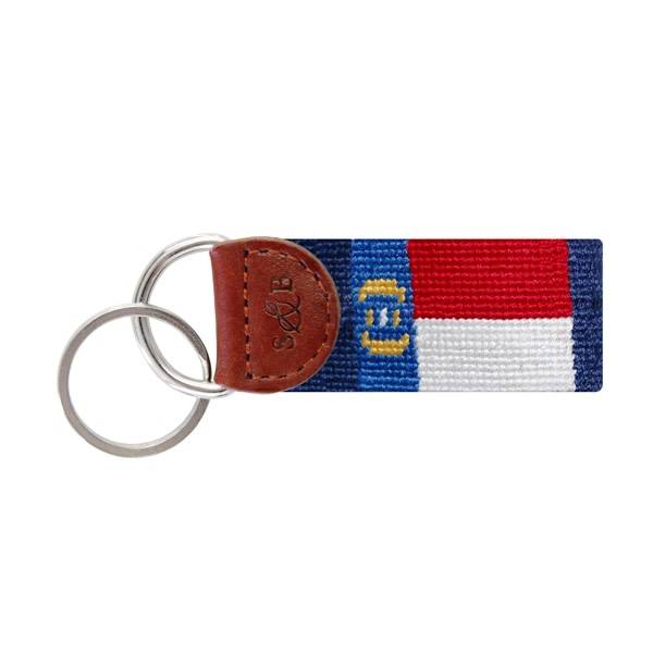 SMATHERS & BRANSON NC FLAG NEEDLEPOINT KEY FOB SMATHERS & BRANSON NC FLAG NEEDLEPOINT KEY FOB