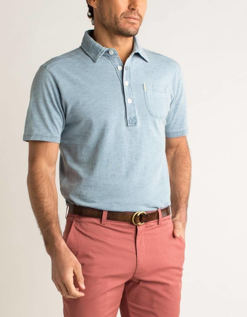 DUCK HEAD INDIGO SOLID POLO